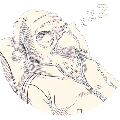 le patron endormi, bonnet de nuit